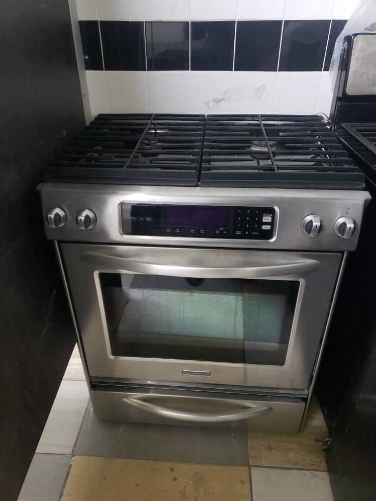 Kitchen Ai Stove 30"w Gas Semi Usado Digital 4 Burner ❤