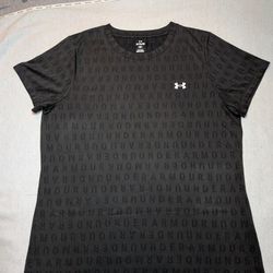 Kids Under Armour Black Short Sleeve Shirt | Youth XL | Athletic Tee