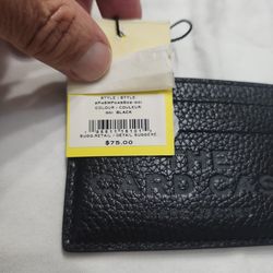 New Marc Jacob The Card Wallet in Black Leather
