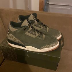 Air Jordan 3 Retro, Medium Olive, US 11