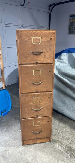 Old/vintage wooden file cabinet