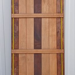 Vintage Paris Wood Wooden 82” 7’ Toboggan Snow Sled Rare Tan Cushion