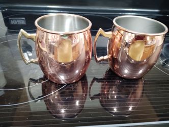 Copper cups ,$6.00 .