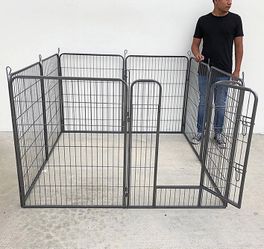 (Brand New) $115 Dog 8-Panel Playpen, Each Panel 40” Tall X 32” Wide Heavy Duty Pet Exercise Fence Crate Kennel Gate