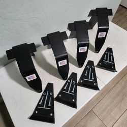 CR Brophy HSSF HEAVY DUTY Camper Tie Down Hold Downs Clamp Black Set