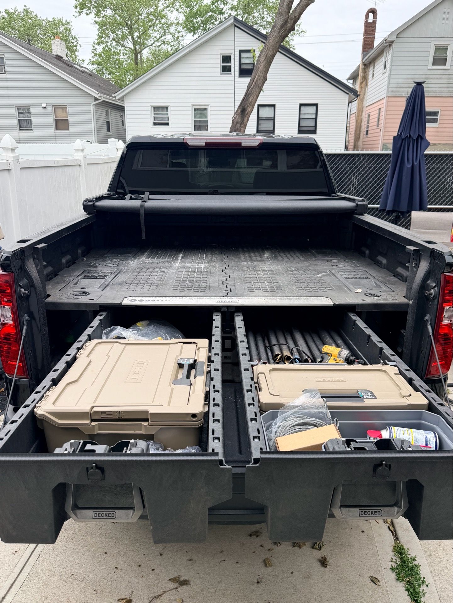 Decked drawer storage