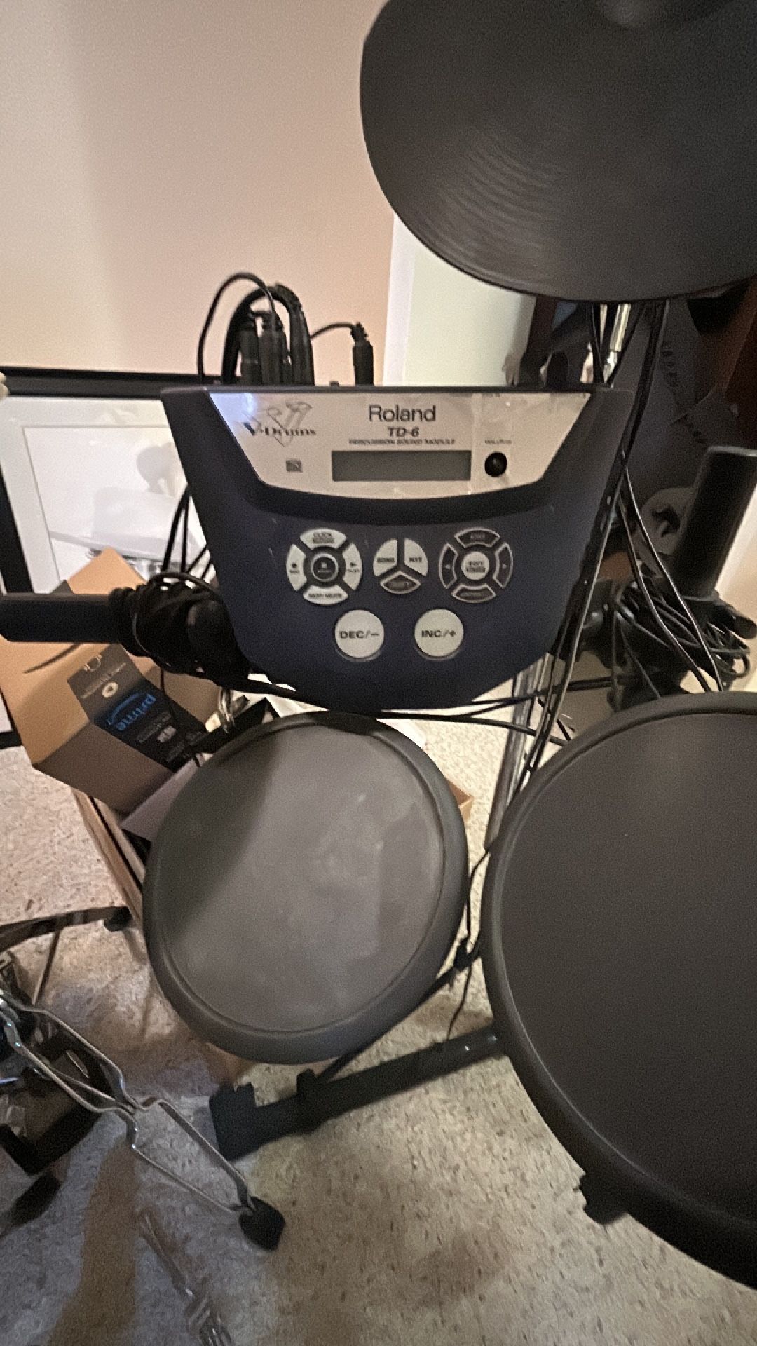 Roland Td 6 Electric Drum Module/rack/80% Kit