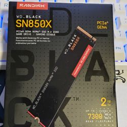 WD Black SN850X 2TB NVMe SSD - Fast PCIe 4.0 Gaming Drive