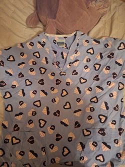 Plus size nursing scrub tops