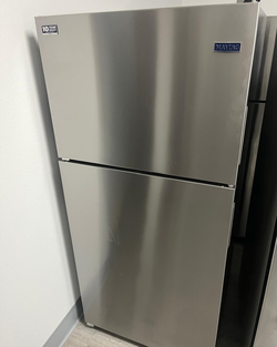Maytag Top Freezer Fridge – Stainless, Ice Maker