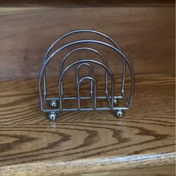 Blue Donuts Satin Nickel Napkin Holder