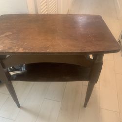 Wood End Tables Mid Century Modern SET IF TWO
