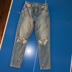 American Eagle Destroyed, Stonewashed Skinny Jeans Size 0