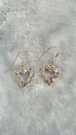Heart earrings 925 silver
