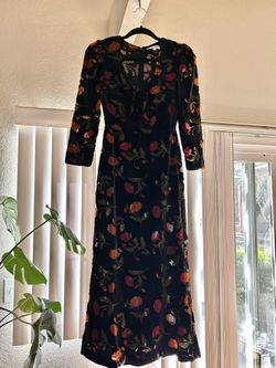 Velvet See Through Dress_ Size 0