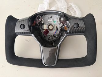 Alcanterra yolk steering wheel