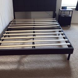 Slightly Used Queen Size Bed Frame With Headboard 