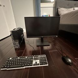 Pc, Computer, Headphones, And Keyboard And Mouse 