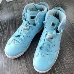 Nike Air Jordan 7Y Turquoise Blue Basketball Leather Shoes Sneakers