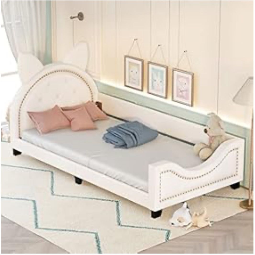 Twin Size Wood Platform Bed / 2 available