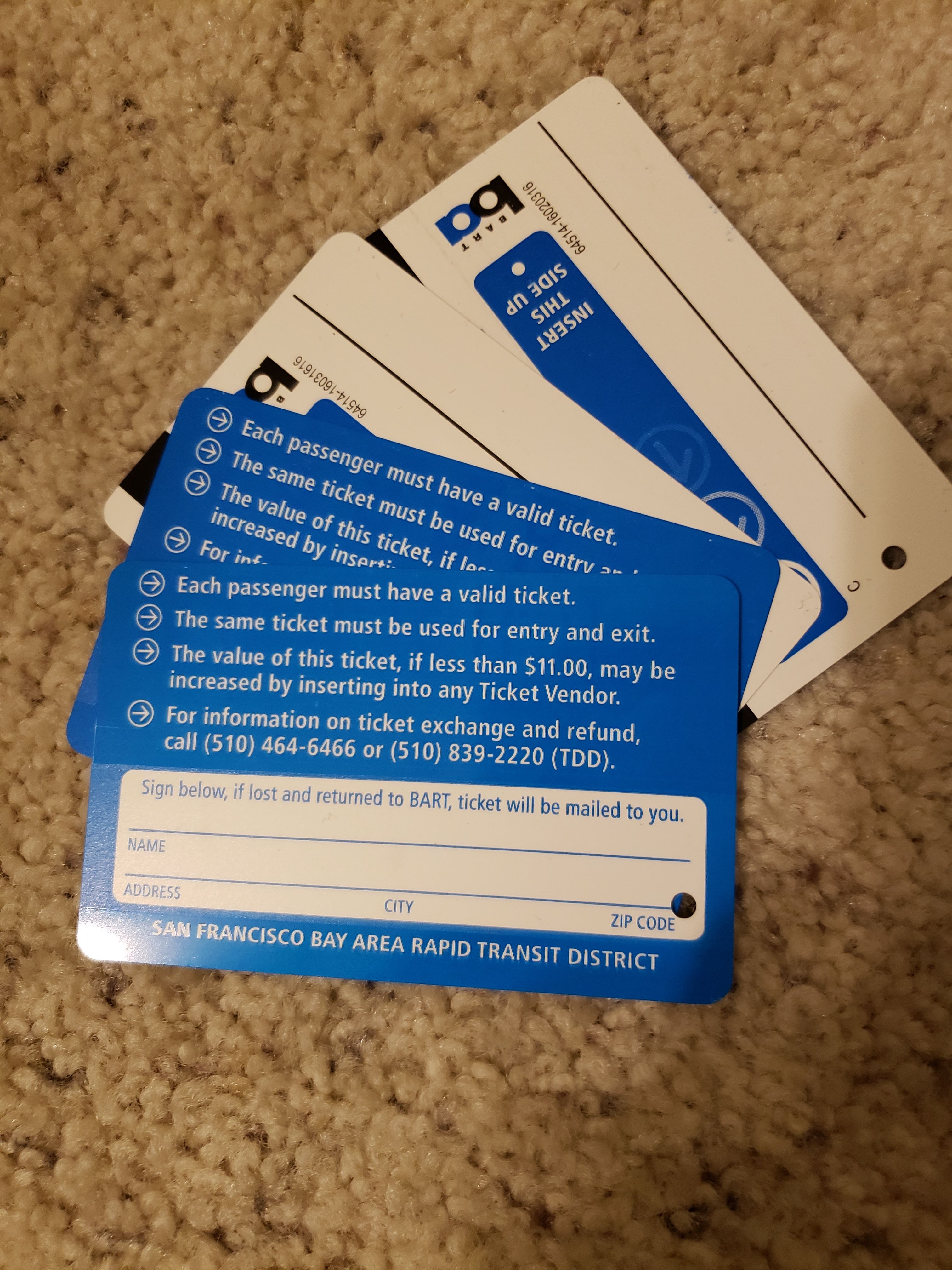 BART Blue High Value Ticket ($60 preloaded)
