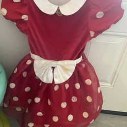 Disney Store brand mint condition Minnie Mouse dress costume size 4/5
