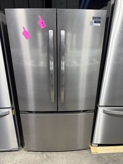 Brand new Frigidaire 35 in. 20 cu. ft. Counter-Depth French Door Refrigerator in Stainless Steel Look with CrispSeal Crispers