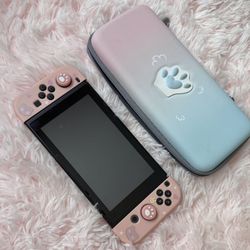 Pink Nintendo Switch + Dock + Case