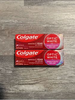 Colgate Optic White Sensitivity Relief Toothpaste 3.8 Oz $4 Each