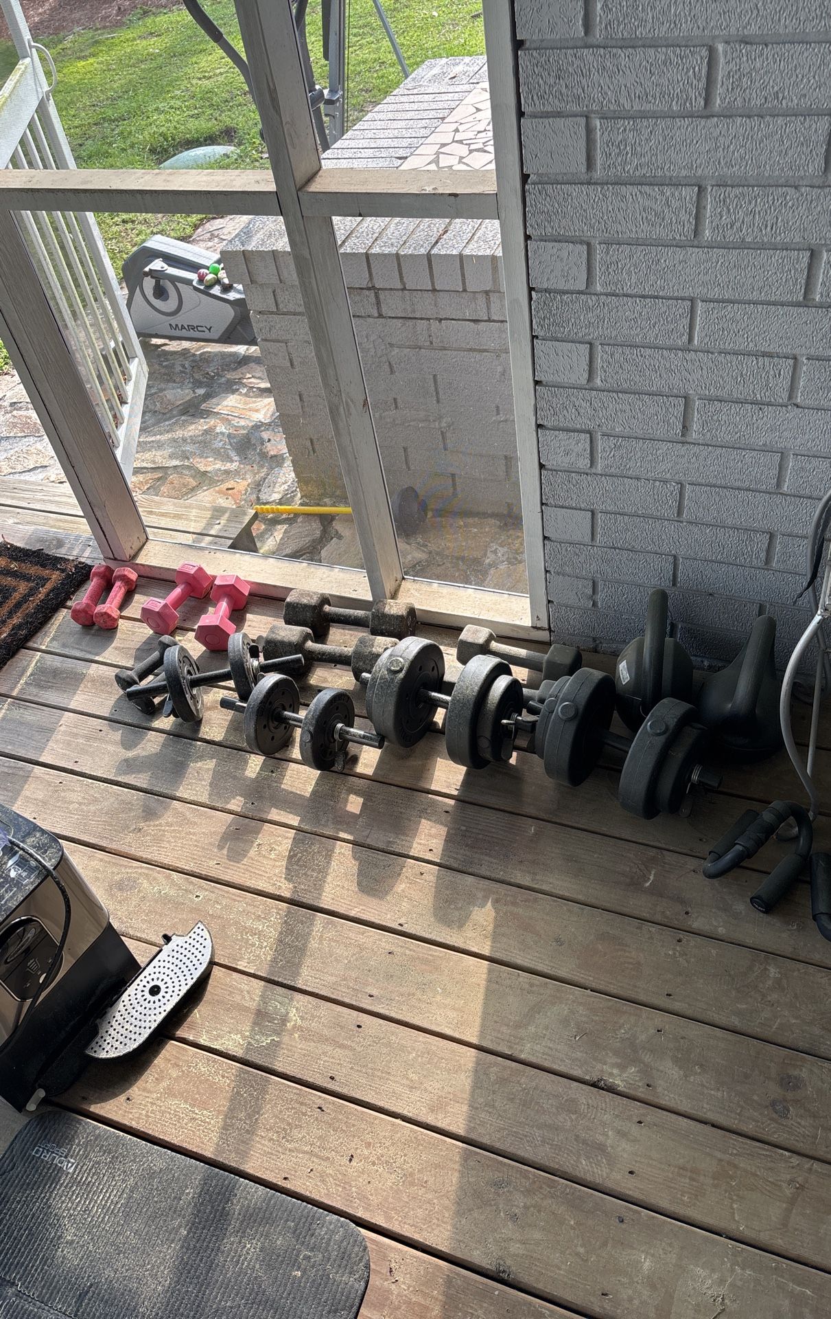 Various sizes of weights