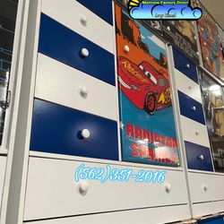 Fully Assembled Wardrobe Dresser Jumbo Six Drawer Cars Movie 