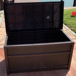 Black Plastic Deck Box $150