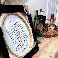framed letter picture