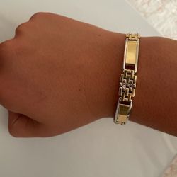esclava de oro para hombre 14k