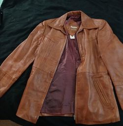 Marquis London leather jacket, tan size 38