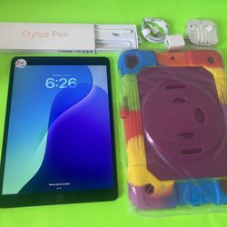 Apple IPad 9th Generation (10.2” Retina /Touch ID /IOS 29l) 64 GB with Pen  & Accessories 