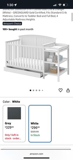 NEVER USED Baby Crib And Mattress 