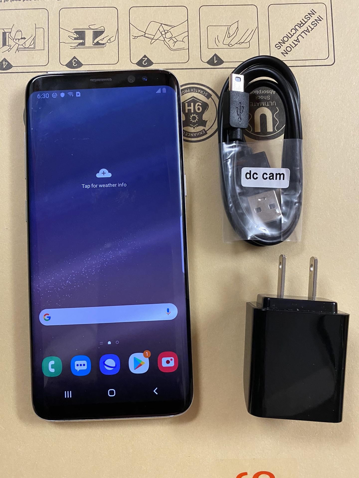 Samsung galaxy s8 unlocked,sold with store warranty 