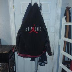 Supreme Jordan Colab Varsity Jacket 