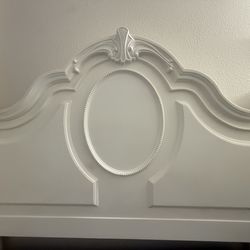 White Full Bed frame and boxspring