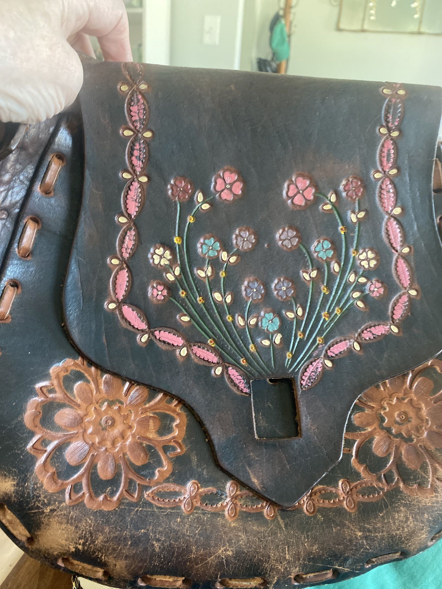 1970s Leather Embossed Purse