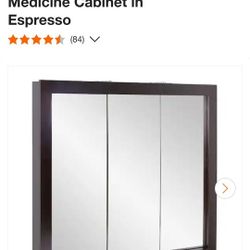 Design House ventura 36 in x30x6 in Framed try view  surface mount  bathroom medicine cabinet in Espresso  new 