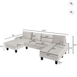 White Sectional Sofa 