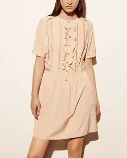 Coach Peach Silk Dress