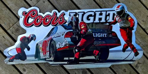 Coors Light NASCAR Racing Metal Sign Wall Art