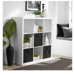 Better Homes & Gardens 9-Cube Storage Organizer, White Texture