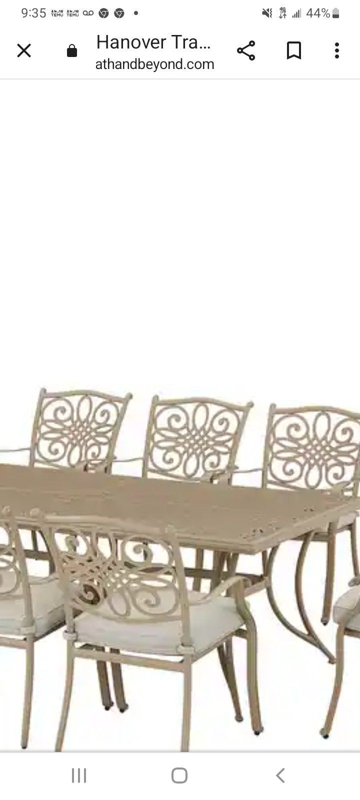 Patio Set 8 Chairs $600 OBO