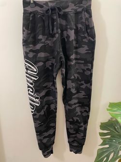 Fashion Nova Black/Gray Camo "Hustle Hard" Jogger Sweatpants - Size Small