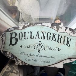 French tin sign