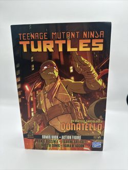 TMNT Donatello 5in Action Figure & IDW Comic Loyal Subjects Pkg DMG See Pics